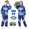Ezuwail Costume da allenamento per bambini anni '80 anni '90 per ragazzi e ragazze, unisex, stile retrò, per jogging, per bambini, allenamento, hip hop