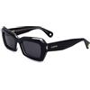 Lanvin LNV662S 010 Black/Crystal Sunglasses Woman Acetato, Modified Rectangle, 54