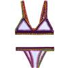 Generic Set Bikini da Donna Sexy Costume da Bagno a Vita Bassa con Scollo a V Curvy Costumi da Bagno con Spalline Regolabili Bikini con Scollo a V Top Bikini e Bikini Bottom Costume da Bagno Due Pezzi Bikini