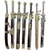Peosaard Portachiavi con Spada, 7 Mini Spade con 1 Staffa per Display da 5 Pollici, Portachiavi Antico Cinese, Ciondolo Decorativo da Appendere per Borsa, Zaino, Chiave