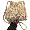 NIDONE Borsa in macramè, Borsa a Tracolla Boho all'Uncinetto con Coulisse, Borse all'Uncinetto per Donna Summer Beach