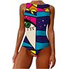 NOAGENJT Costume Intero Nero Metallizzato Da Donna, Bikini Due Pezzi Sexy Perizoma, Curvy Mare Costumi Da Bagno, Taglia L