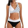 Generico Bikini Donna Sexy Push Up Taglia Forte Swimwear Costume Piscina Curvy Due Pezzi Brasiliana Beachwear Imbottito Spiaggia Vita Alta Triangolo