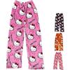 puandwu Pigiama da donna, per Halloween, pigiama, pantaloni lunghi in flanella, pigiama, morbido kawaii, pigiama, pantaloni anime, comodi da dormire, casual, per autunno e inverno, Colore: rosa., S