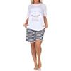 Normann Pigiama a maniche corte da donna, effetto gatto, anche in taglie forti, Colore: rosa., 60-62