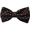 TigerTie ohne Markenname papillon di seta - marrone blu azzurro a pois