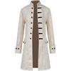 LZPCarra Steampunk - Cappotto da uomo, vintage, stile steampunk, con frack, gotico, smocking, uniforme, cosplay, giacca medievale, smoking vittoriano, rinascimentale, bianco, XXL