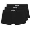 BOSS Boxer da uomo Trunk 3P ONE in cotone elasticizzato, Nero , L