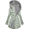 Kmrlofiy Cappotto con Cappuccio Invernale da Donna Elegante Cappotto Foderati Giacca Antivento in Pile Termici Giubbotto Lungo Parka Donna Caldo Lspessito Giubbino Termica Piumini (Verde Menta, M)