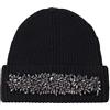 sodeber All-Match per cappello con strass moda maglia lana termica unisex antivento uso quotidiano mattutino lavoro, Nero BK, M