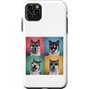 Akita Puppy Lover PS Custodia per iPhone 11 Pro Max Akita - Fototessera per animali domestici, con occhiali da sole