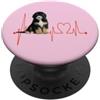 Bernedoodle Dog Lover Apparel Bernedoodle Heartbeat ECG Pulse Barboncino bernese Mix Style PopSockets PopGrip Adesivo