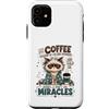 Cappuccino Coffee Drinker Designs Custodia per iPhone 11 Divertente caffè amante mattina caffeina tossicodipendente caffè umorismo