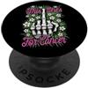 Grandio Design Cancer Awareness Squadra di supporto per sopravvissuti al cancro al dito medio, rosa, floreale PopSockets PopGrip Adesivo