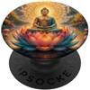 Buddha Designs by Kajiro Buddha astratto fiore di loto - buddismo spirituale buddista PopSockets PopGrip Adesivo
