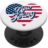 Patriotic State USA Patriot Shop New Jersey stato patriottico USA cuore US uomini donne e bambini PopSockets PopGrip Adesivo