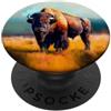 Buffalo Bison Watercolor Art Paint Buffalo American Bison Western Watercolor PopSockets PopGrip Adesivo