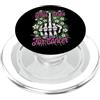 Grandio Design Cancer Awareness Squadra di supporto per sopravvissuti al cancro al dito medio, rosa, floreale PopSockets PopGrip per MagSafe