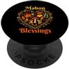 Mabon Blessings Paganism Fall Autumn Equ Mabon Blessings Ruota dell'anno Equinozio d'autunno pagano PopSockets PopGrip Adesivo