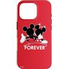 Disney - Sagome di Topolino e Minnie per sempre, colore: Rosso Custodia per iPhone 16 Pro