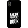 Fraxoweb Custodia per iPhone X/XS Chiedimi del mio libro