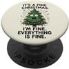 The Fine Christmas Tree Meme Va bene, sto bene, va tutto bene, divertente meme natalizio PopSockets PopGrip Adesivo