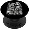 Hemorrhoid Conqueror Capybara Full Moon Emorroidi Conquistatore Capibara Luna Piena Divertente PopSockets PopGrip Adesivo