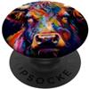 Buffalo Bison Watercolor Art Paint Buffalo American Bison Western Watercolor PopSockets PopGrip Adesivo