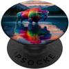 Buffalo Bison Watercolor Art Paint Buffalo American Bison Western Watercolor PopSockets PopGrip Adesivo