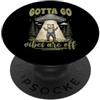 Retro Vibes Are Off Apparel Gifts Devo andare vibrazioni sono fuori divertente UFO alieno opossum meme PopSockets PopGrip Adesivo