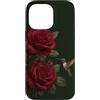 Hummingbird Apparel For Kids and Adults Custodia per iPhone 14 Pro Max Opera d'arte floreale con colibrì rosa rossa