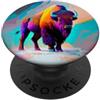 Buffalo Bison Watercolor Art Paint Buffalo American Bison Western Watercolor PopSockets PopGrip Adesivo