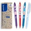 PILOT Set di 3 FriXion Ball Clicker + 1 Evidenziatore FriXion Light Penne C...