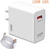Byleen 120W Gan Caricatore rapido USB Tipo C Adattatore di alimentazione per ricarica rapida per telefono 5.0 per iPhone iPad Xiaomi Samsung Huawei Realme Oppo Oneplus
