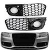 NONE Artudatech Coppia A Nido D'ape Mesh Fendinebbia Aperto Griglia di Sfiato di Aspirazione Per Audi A4 B8 2009 2010 2011 2012