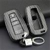 MIHUMOE Per Toyota Chiave Dell'automobile Della Copertura Della Cassa Fob Anello Catena Borsette Camry RAV4 Avalon Corolla C-HR Prius 86 GT86 Mirai 4Runner In Fibra di Carbonio