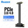 RAGEER Cavo riser RAGEER PCIe 3.0/4.0 X1 (doppio angolo retto) per scheda WiFi PCIe, adattatore M.2, scheda Firewire, scheda PCIe USB, scheda audio