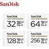 Sandisk Scheda di memoria Micro SD originale SanDisk High Endurance MicroSDHC 32GB V30 C10 MicroSDXC 64GB 128GB 256GB per telecamera da cruscotto