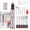 LULAA Trapano elettrico ricaricabile per unghie Lima per unghie elettrica senza fili per unghie in gel acrilico Kit pedicure manicure Efile