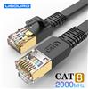 UGOURD Cavo Ethernet Cat 8 Cavo di rete Cat8 Internet LAN 40Gbps 2000Mhz per router Ps4 Laptop 0,5m - 5m 10m 15m 20m 30m Piatto rotondo