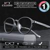 CLLOIO Occhiali da vista ultraleggeri elastici TR90 anti raggi blu per uomo donna Occhiali da lettura progressivi miopia rotondi classici