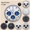NONE Quadrante con logo S da 32,5 mm adatto al movimento VK63 Accessori per la modifica dell'orologio con quadrante veloce di alta qualità luminoso verde