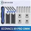 Ecovacs X9PRO OMNI /DEX61-P Accessori Robot Aspirapolvere Spazzola laterale principale Mop Panno Filtro HEPA Sacchetti per la polvere Pezzi di ricambio