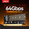 JEYI Scheda adattatore JEYI M.2 NVMe a PCIe 4.0 x16, supporta SSD da 4 TB e velocità 64 Gbps, compatibile con SSD NVMe 2280/2260/2242/2230