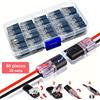 NONE Connettore Elettrico Impermeabile 1/2/3 Pin per Automobili - Striscia di Terminali Sigillata e Anti Polvere Connessione Cavo Elettrico AutoConnettore 1 Pin Auto Terminale 2 Pin Impermeabile Connettore