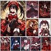 1pc Tokisaki Kurumi Anime Date A Live Poster Art Adesivo impermeabile Coffee House Bar Room Decorazione della parete