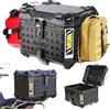 JVSYK Bauletto Moto Rinforzato 65L, 55L, 45L, Impermeabile in Alluminio, Baule Posteriore con Chiusura Rapida, Portacasco, Porta Attrezzi