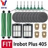 HAOYUNMA Accessori per Robot Aspirapolvere Irobot Roomba Plus 405/505 Combo: Spazzola Principale, Spazzola Laterale, Filtro HEPA, Panno Lavapavimenti, Sacchetto Raccoglipolvere