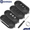 NONE OHMSEN Guscio per Chiave Auto Pieghevole a 3 Pulsanti per Fiat 500 Punto Ducato Panda Bravo Citroen Jumper Peugeot Boxer Iveco Daily