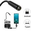 NONE Telecamera Endoscopica Android Tipo C PC 7MM USB Impermeabile per Auto, Boroscopio 1-10m con 6 Luci LED per Ispezione Auto